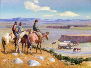 Camp Of The Emigrants Artwork by Oscar Berninghaus