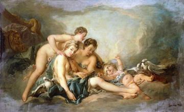 Venus Disarming Cupid Artwork by Francois Boucher