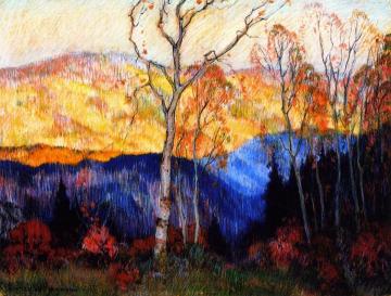 Golden Autumn, Laurentians Artwork by Clarence Gagnon