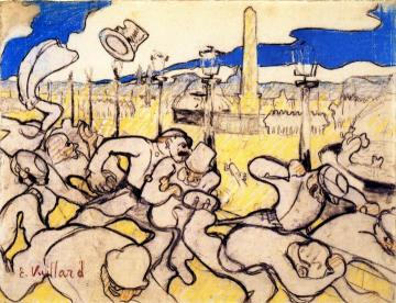 The Demonstration Artwork by Edouard Vuillard