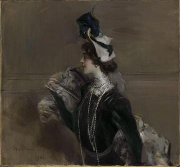 Portrait of Mme. Lina Cavalieri Artwork by Giovanni Boldini