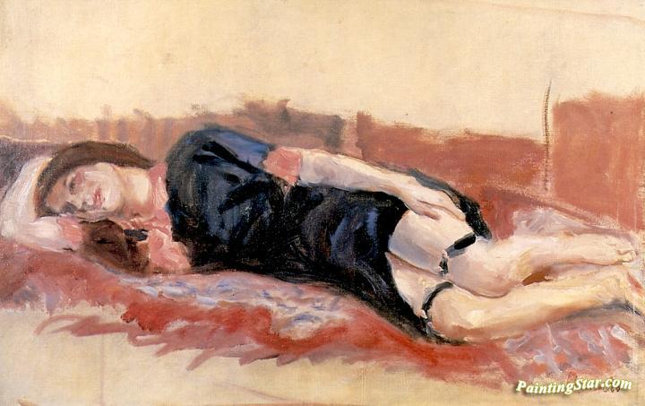 Reclining Woman Artwork by Pierre Bonnard