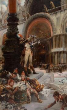 Napoleon's Troops In Front Of San Marco, Venice Artwork by Georges Jules Victor Clairin