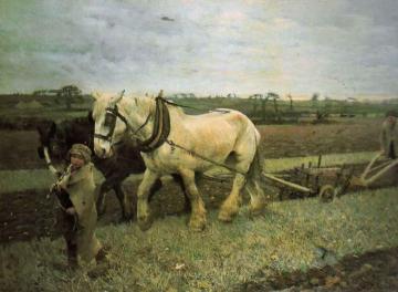 Ploughing Artwork by Sir George Clausen