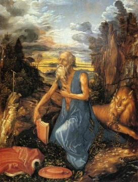 St. Jerome in the Wilderness Artwork by Albrecht Dürer