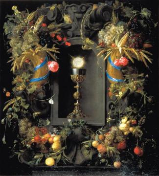 Communion cup encircled with a Garland of Fruit Artwork by Jan Davidsz De Heem