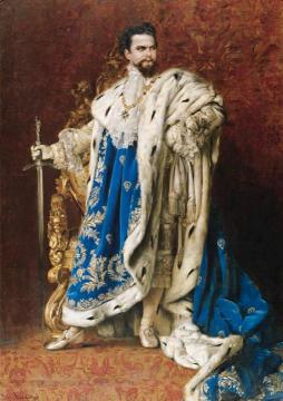 Portrait Of Ludwig Ii Of Bavaria As The Grand Master Of The Order Of The Knights Of St. George Artwork by Gabriel Schachinger