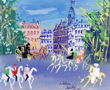 Carriages And Horsemen Artwork by Jean Dufy