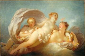 The Three Graces Artwork by Jean Honore Fragonard