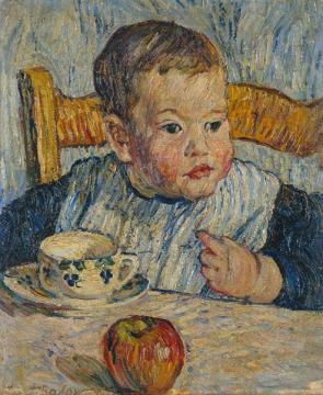 Boy With An Apple Artwork by Pyotr Konchalovsky