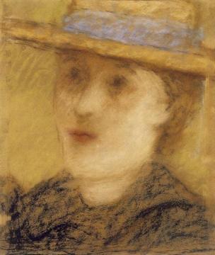 Woman in Straw hat Artwork by József Rippl-Rónai