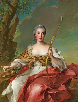 Madame de Maison-Rouge as Diana Artwork by Jean-Marc Nattier
