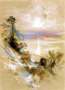 The Yellowstone River, At Its Exit From The Yellowstone Lake Artwork by Thomas Moran
