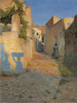 A Street Scene In Tunisia Artwork by Peter Ilsted