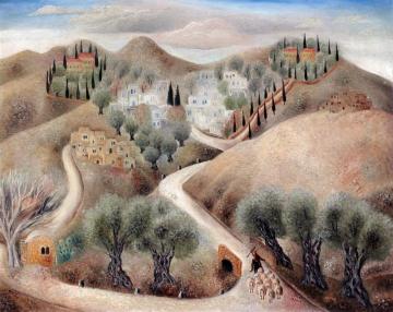 Galilean Landscape Artwork by Reuven Rubin