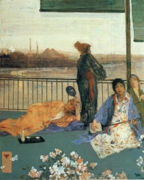 Variations in Flesh Colour and Green: The Balcony Artwork by James Abbott McNeill Whistler