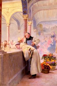 A Scandal Artwork by Jehan Georges Vibert