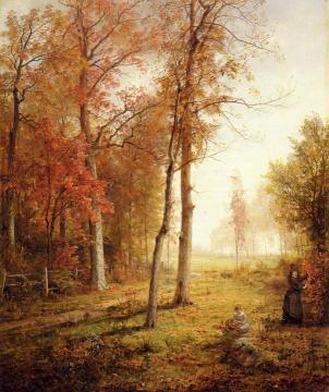 Gathering Leaves Artwork by William Trost Richards