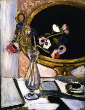 Anemones and Mirror Artwork by Henri Matisse