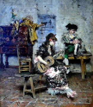 A Guitar Player Artwork by Giovanni Boldini