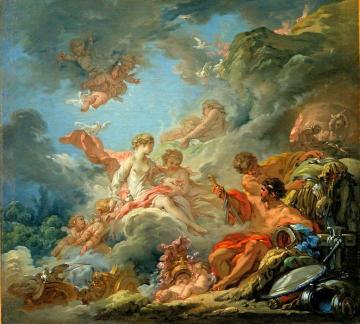 Vulcan Presenting Arms to Venus for Aeneas Artwork by Francois Boucher
