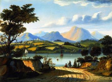 Landscape with a Road Leading to Water Artwork by Thomas Chambers