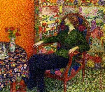 Woman in a Green Blouse Artwork by Leon De Smet