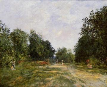 Cordier Park, Trouville Artwork by Eugène-Louis Boudin