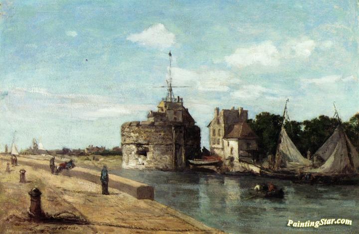 The Francois I Tower at Le Havre Artwork by Eugène-Louis Boudin
