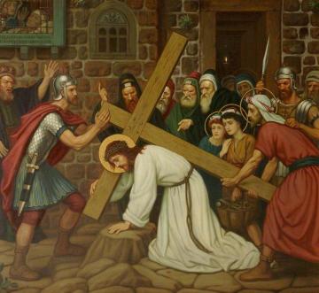 Simon Helps to Bear the Cross Artwork by Edward Arthur Fellowes Prynne