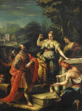 Rebecca At The Well Artwork by Gaspare Diziani