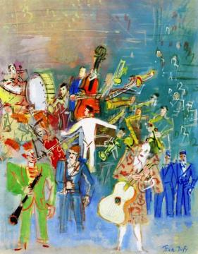 Clown Musicians Artwork by Jean Dufy