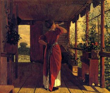 The Dinner Horn Artwork by Winslow Homer