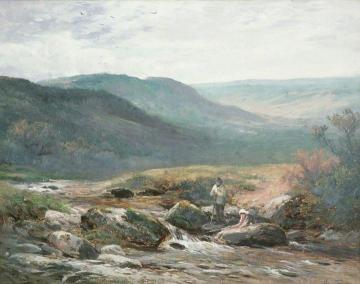Trout Stream Near Betws-y-coed Artwork by George Turner