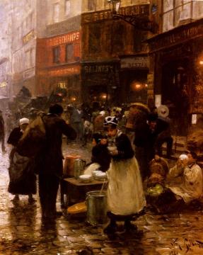 Market Day Artwork by Victor Gabriel Gilbert
