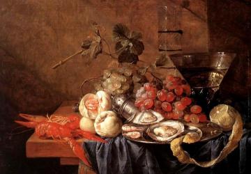 Fruits and Pieces of Seafood Artwork by Jan Davidsz De Heem