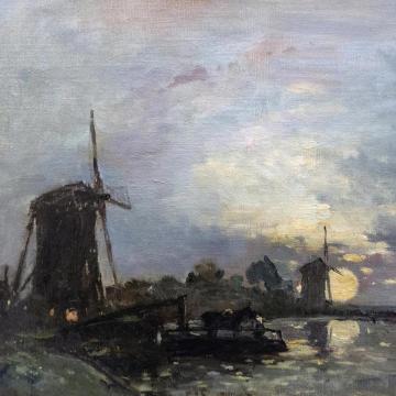 Moonlight on the Canal Artwork by Johan Berthold Jongkind