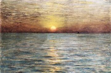 The Sea: Sunset Artwork by Dwight W. Tryon