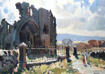 The Gatehouse, Denbigh Castle Artwork by Edwin V. Forrest