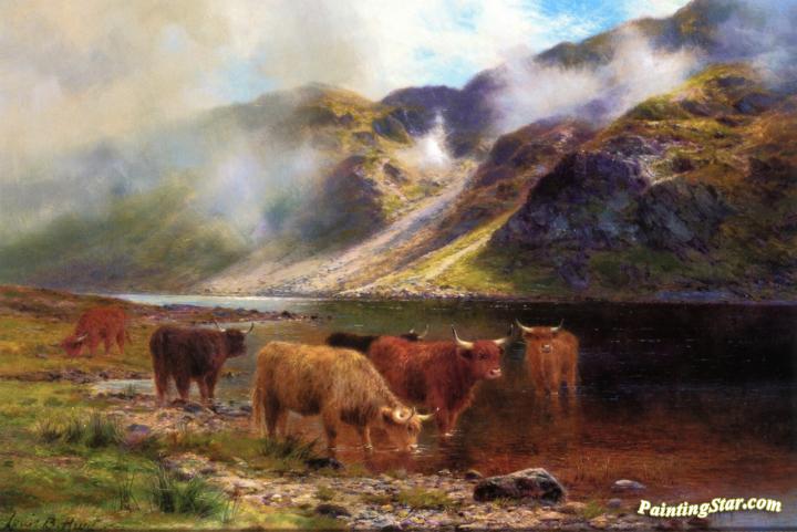 Morning Mists, Pass of Brander Artwork by Louis Bosworth Hurt