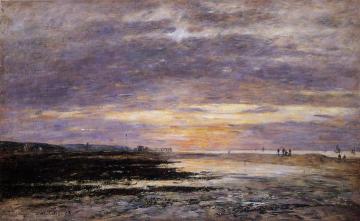 Deauville, Sunset on the Beach Artwork by Eugène-Louis Boudin