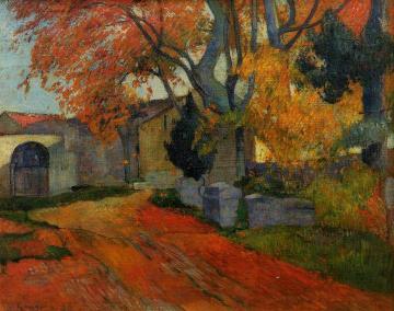 Lane at Alchamps, Arles Artwork by Paul Gauguin
