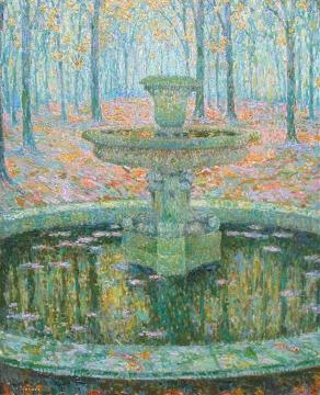 The Fountain Artwork by Henri Le Sidaner