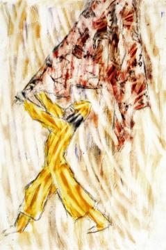 The Tatjana Cycle - Mongolian Flag Dance Artwork by Christian Rohlfs