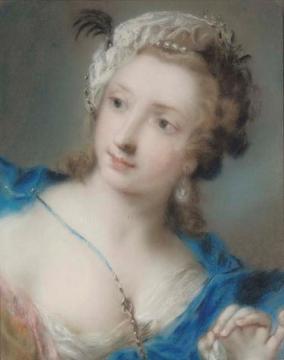 Portrait of a girl looking to the left Artwork by Rosalba Carriera