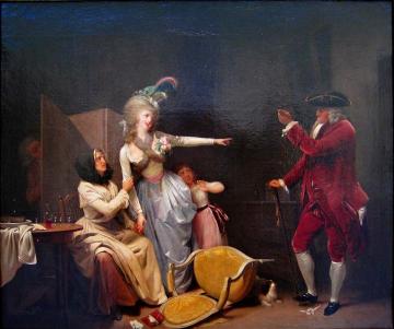 Le vieillard jaloux Artwork by Louis Leopold Boilly