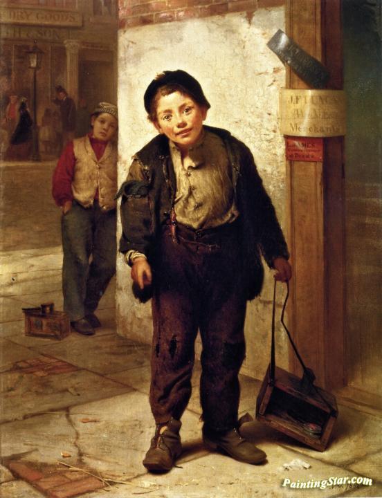 The Bootblack Artwork by John George Brown