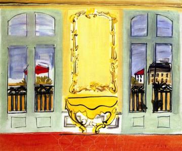 Interior with Yellow Console Artwork by Raoul Dufy