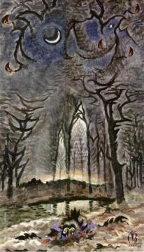 New Moon In The Woods Artwork by Charles Burchfield