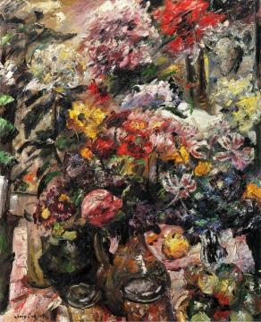 Still Life with Chrysanthemums and Amaryllis Artwork by Lovis Corinth